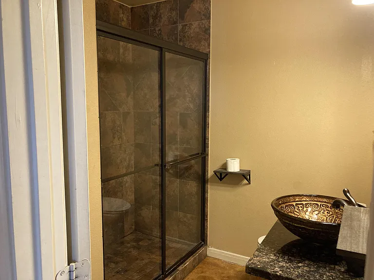 Bathroom with double shower