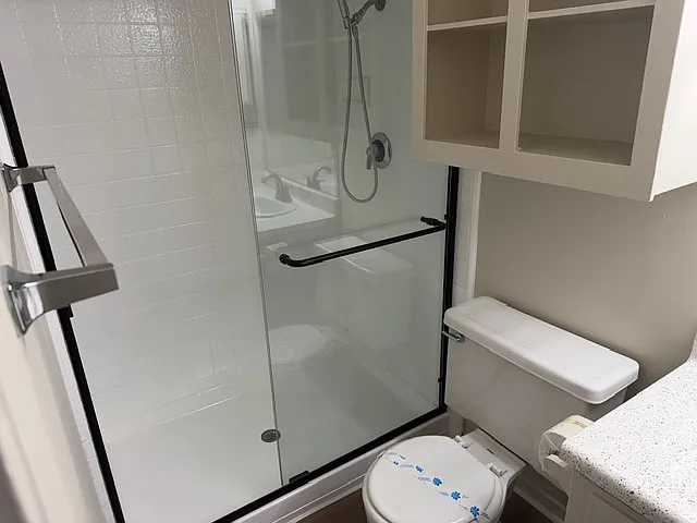 Master bedroom bathroom with walk-in shower
