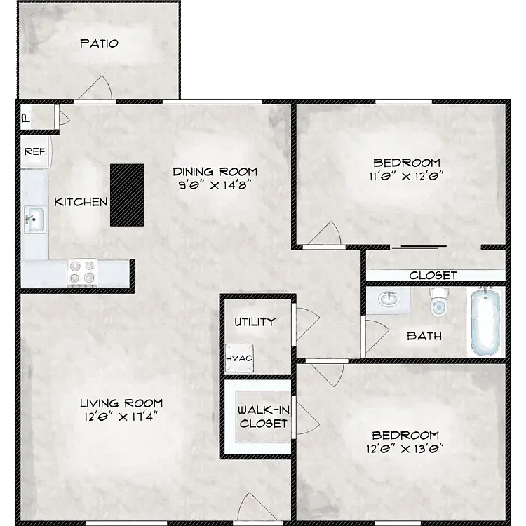 Floor plan Two Bedroom