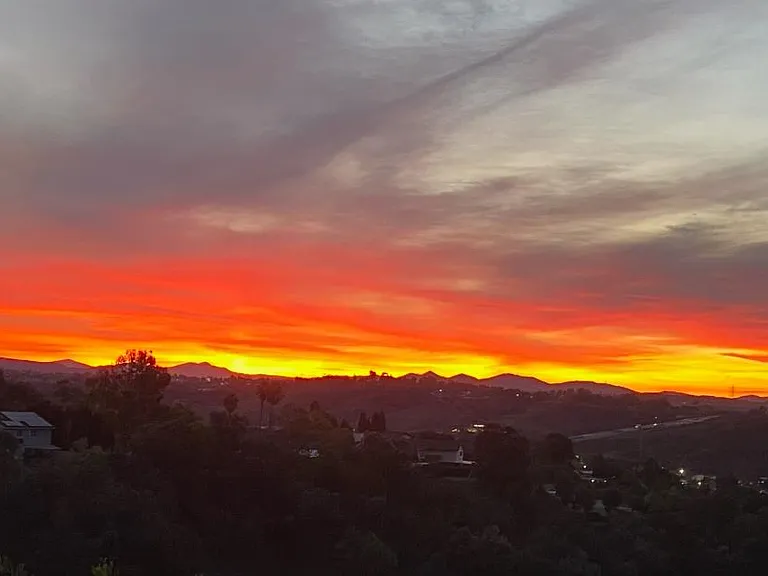 Sunrise from backyard