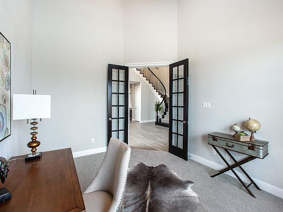 Private study with french door entry