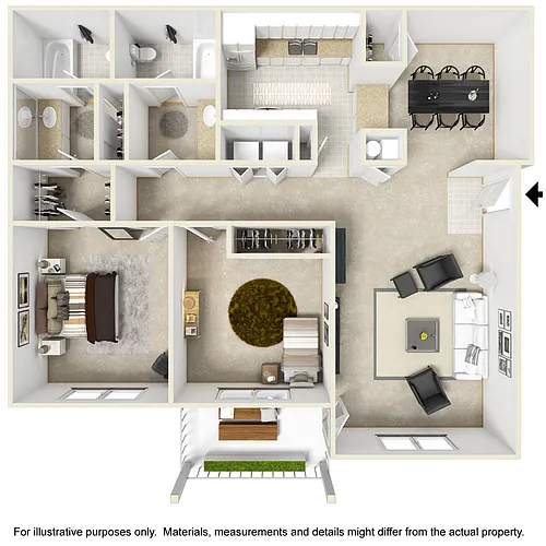 Floor plan 2-Bedroom A