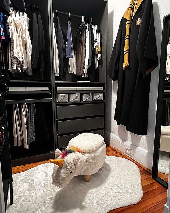 Upstairs walk-in closet