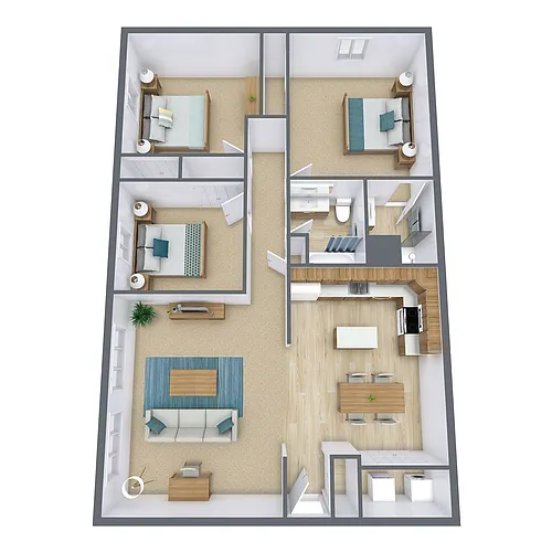 Floor plan Three Bedroom 32A