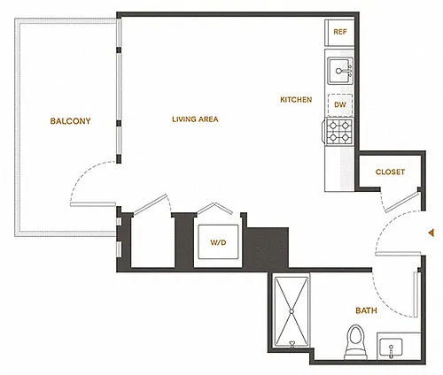 Floor plan Studio A