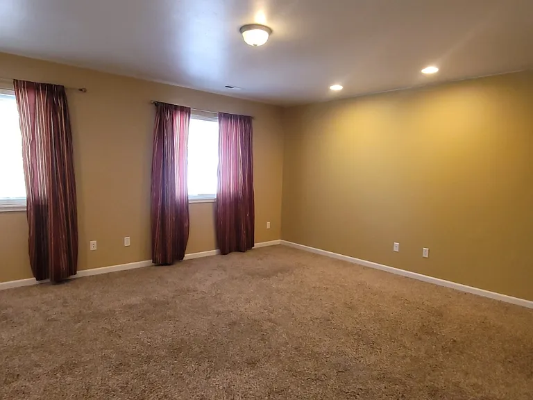 Master bedroom, curtains open