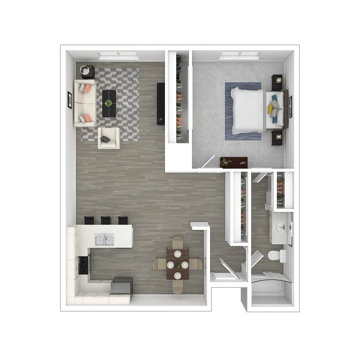 Floor plan 1x1A