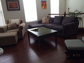 Spacious Living Area with Hardwood