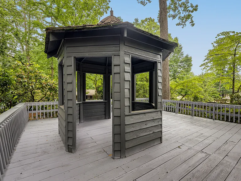 Gazebo, with electric fan and light
