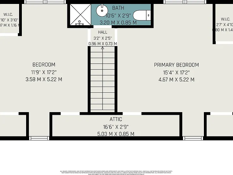 Upstairs floorplan