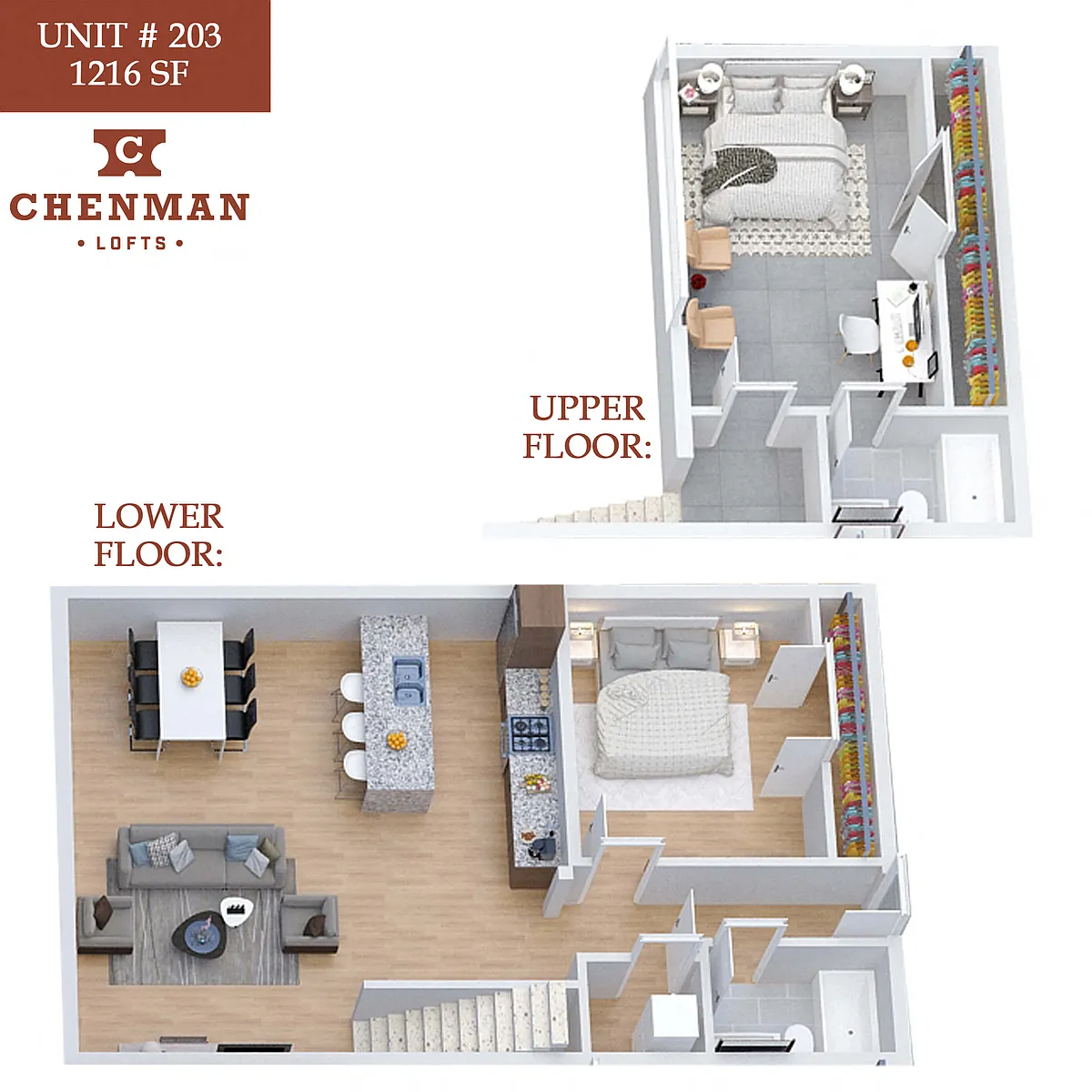 Floor plan Chenman Lofts 203