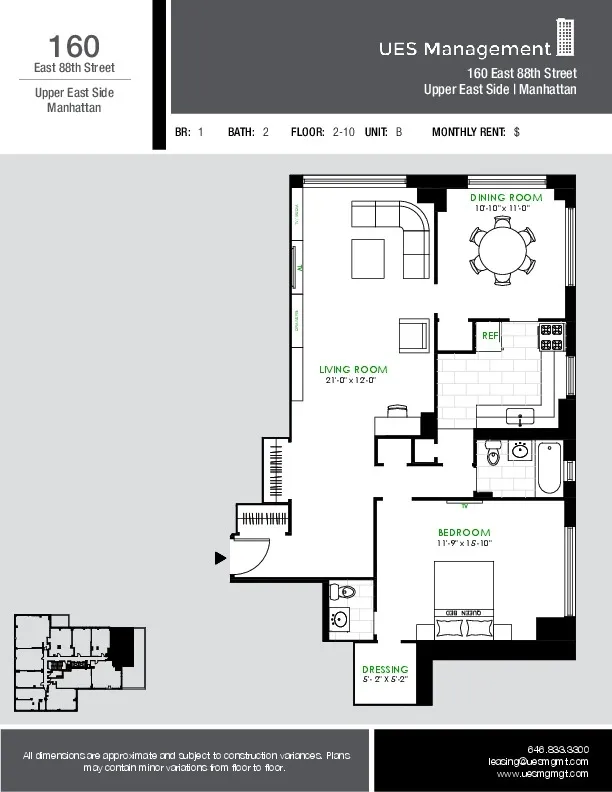 160 East 88th Street #9B in Carnegie Hill, Manhattan