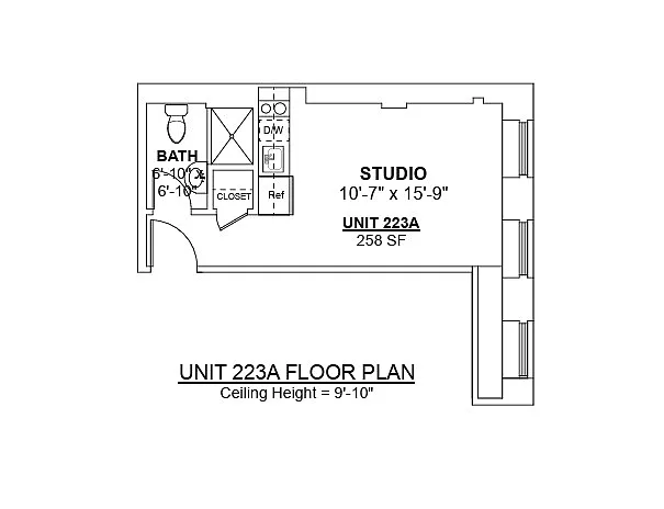 Floor plan Studio