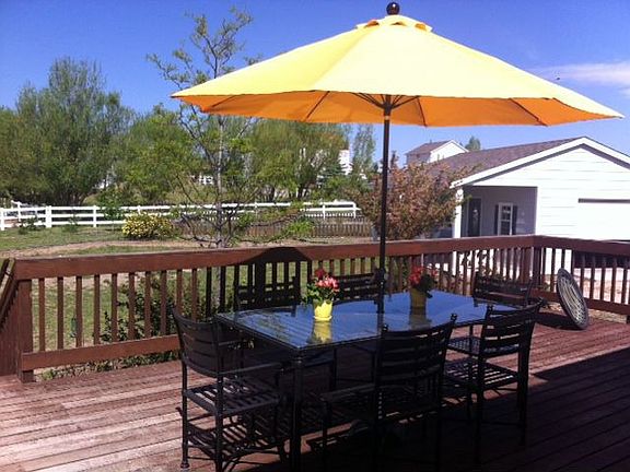 Large deck of kitchen