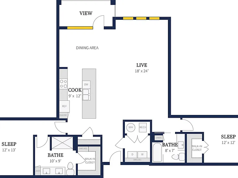 Floor Plan 2I | Arrabelle Apartments | Apartments in Cedarburg, WI Floor Plan 2I | Arrabelle Apartments | Apartments in Cedarburg, WI