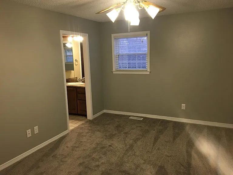 Master bedroom with private bath and walk-in closet