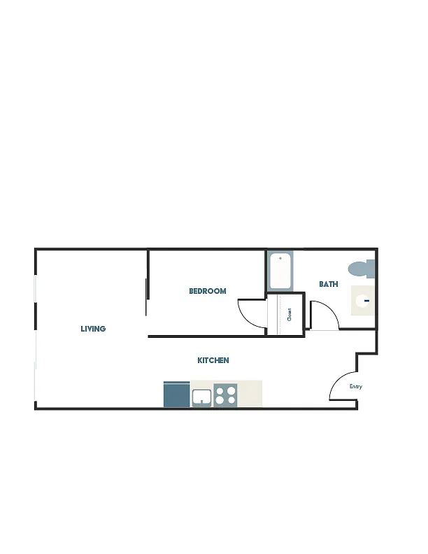 Floor plan 1X1 - B6