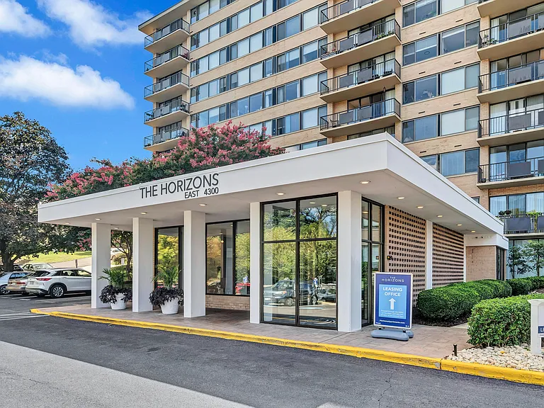 East building with leasing office and community amenities