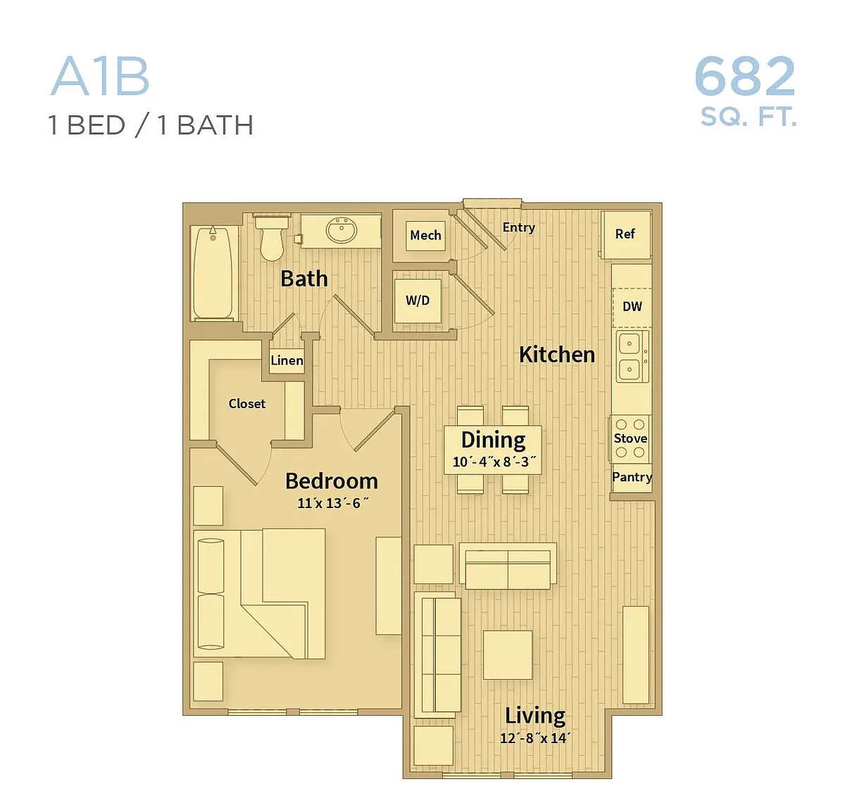 Floor plan A1B
