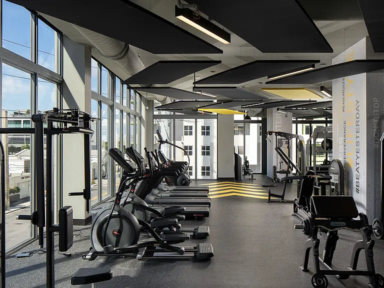 State-of-the-art workout space filled with natural light - your private gym at Core