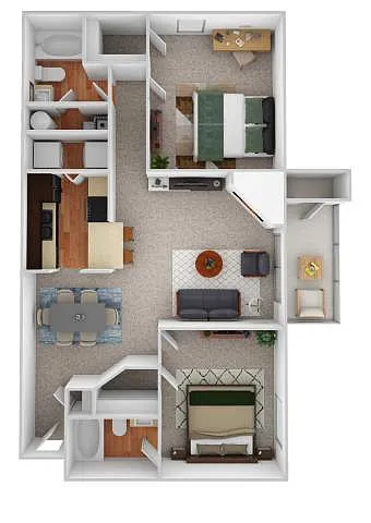 Floor plan B2 - River Birch
