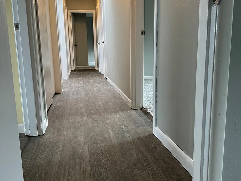 new flooring through hallway