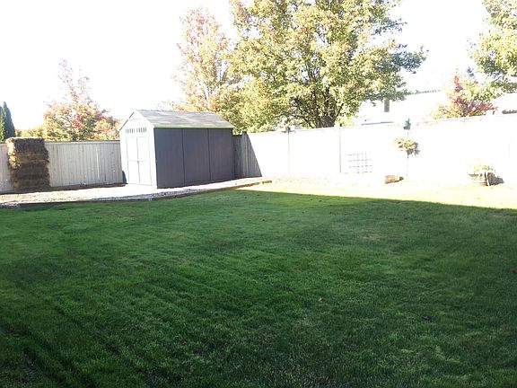 Large yard, with shed in back corner, electricity connected for lighting