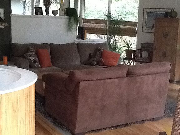 Great room with privacy wall