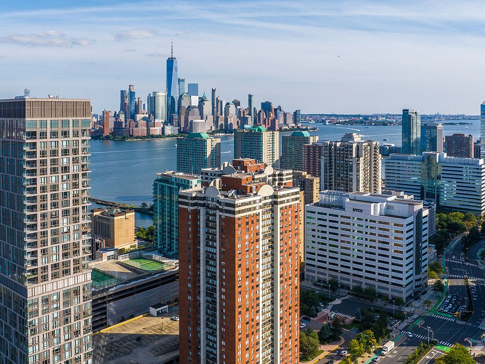 Aerial views of Parkside West, located steps from the waterfront and PATH to NYC