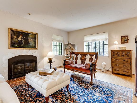 Living Room with Original Fireplace & Gas Insert