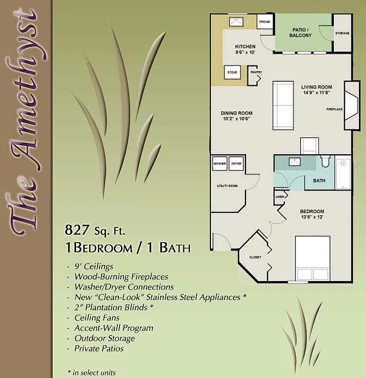 Floor plan The Amethyst