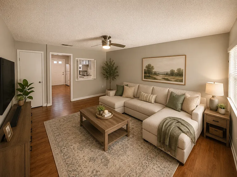 Digitally staged. Unit is rented unfurnished.