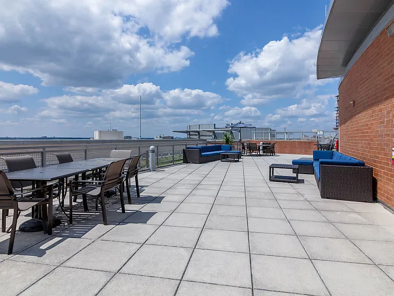 Rooftop Deck with Views of City Skyline
