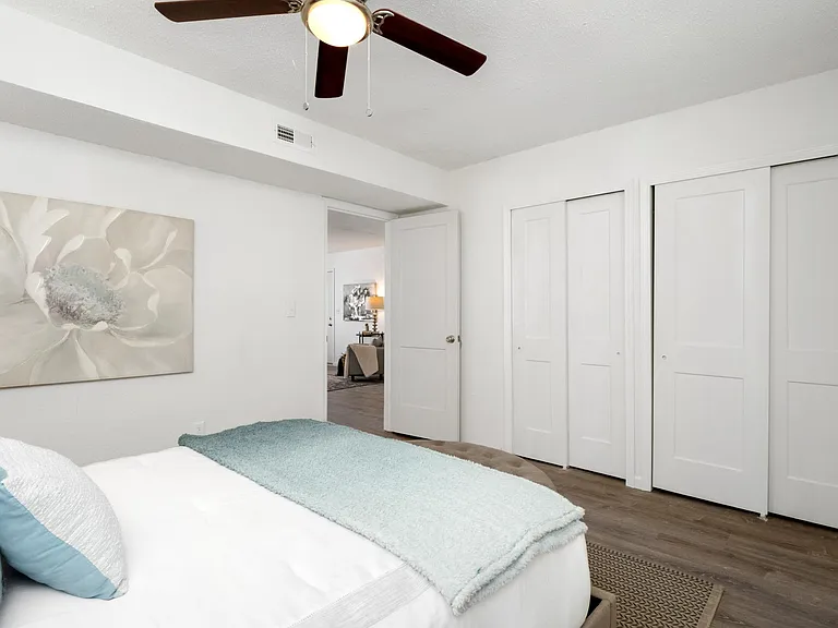 Master bedroom with 2 closets