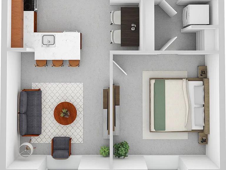 1H floor plan The Lofts at King Mill