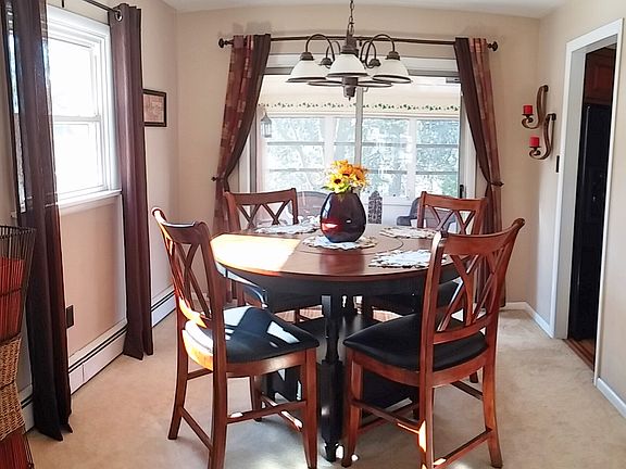 Dining room leads to sunroom