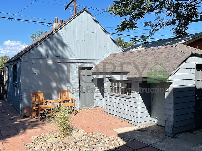 Back patio, garage, storage building/play house