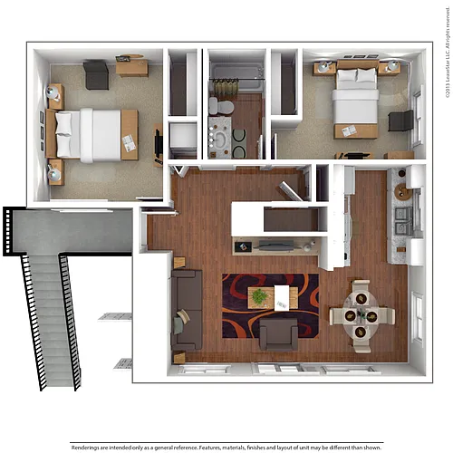 Floor plan 2x1 Upstairs