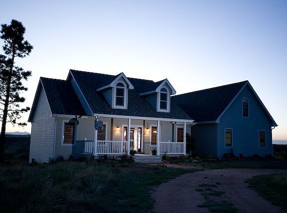 At night