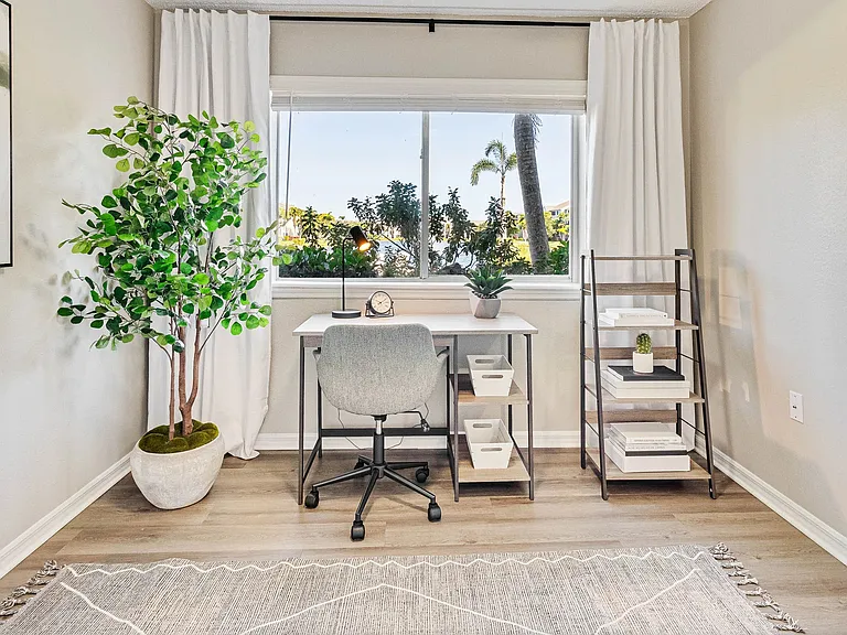 Discover spacious bedrooms designed for daily pleasures including whispering ceiling fans and thoughtfully organized closets.