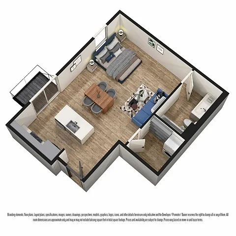 Floor plan Studio E