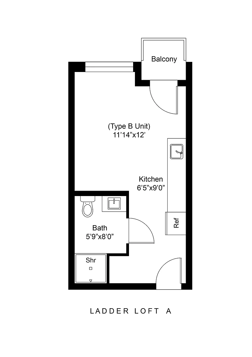 Floor plan Ladder Loft
