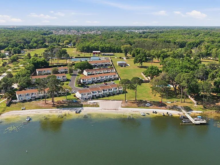 Overview of the condo and lake