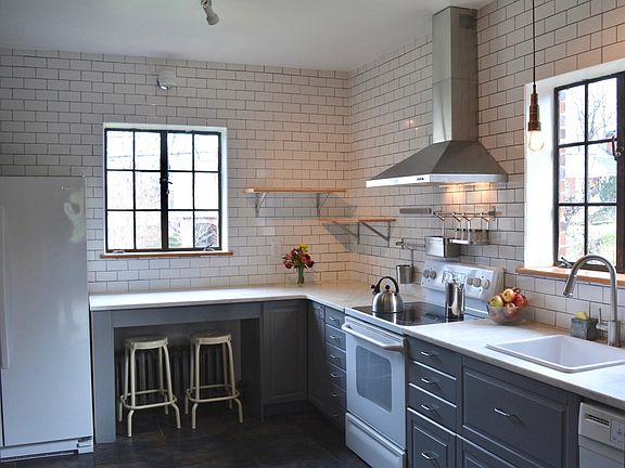 Updated light-filled kitchen.