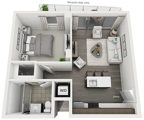 Floor plan A1-648SF_305