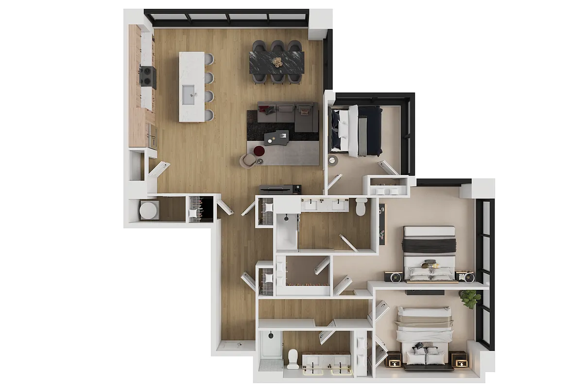 Floor plan 3 Bedroom Apartment