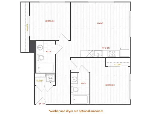 Floor plan 2X2-880