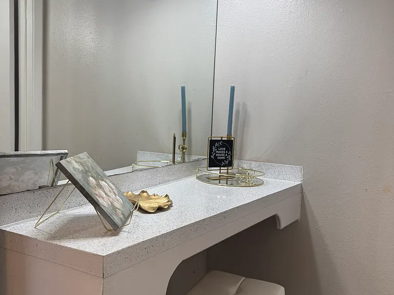 Vanity in primary bedroom