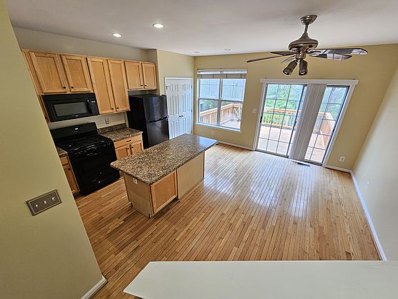 Kitchen & dining area with deck access