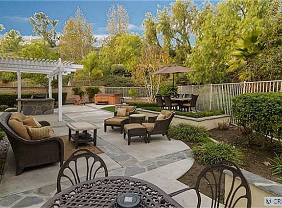 Just part of the spacious backyard